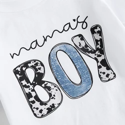 VISgogo Conjunto bebé verano: camiseta estampada y shorts elásticos