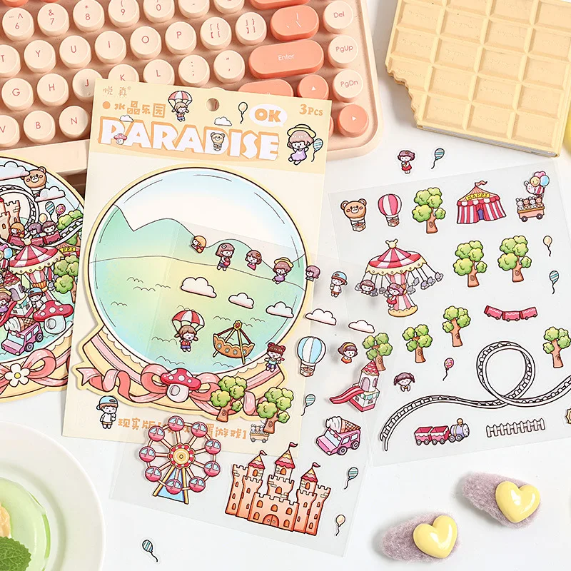 Pegatinas infantiles para baño con animales y estilo kawaii
