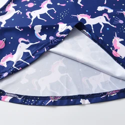 DXTON Vestido de verano sin mangas para niña con estampado unicornio