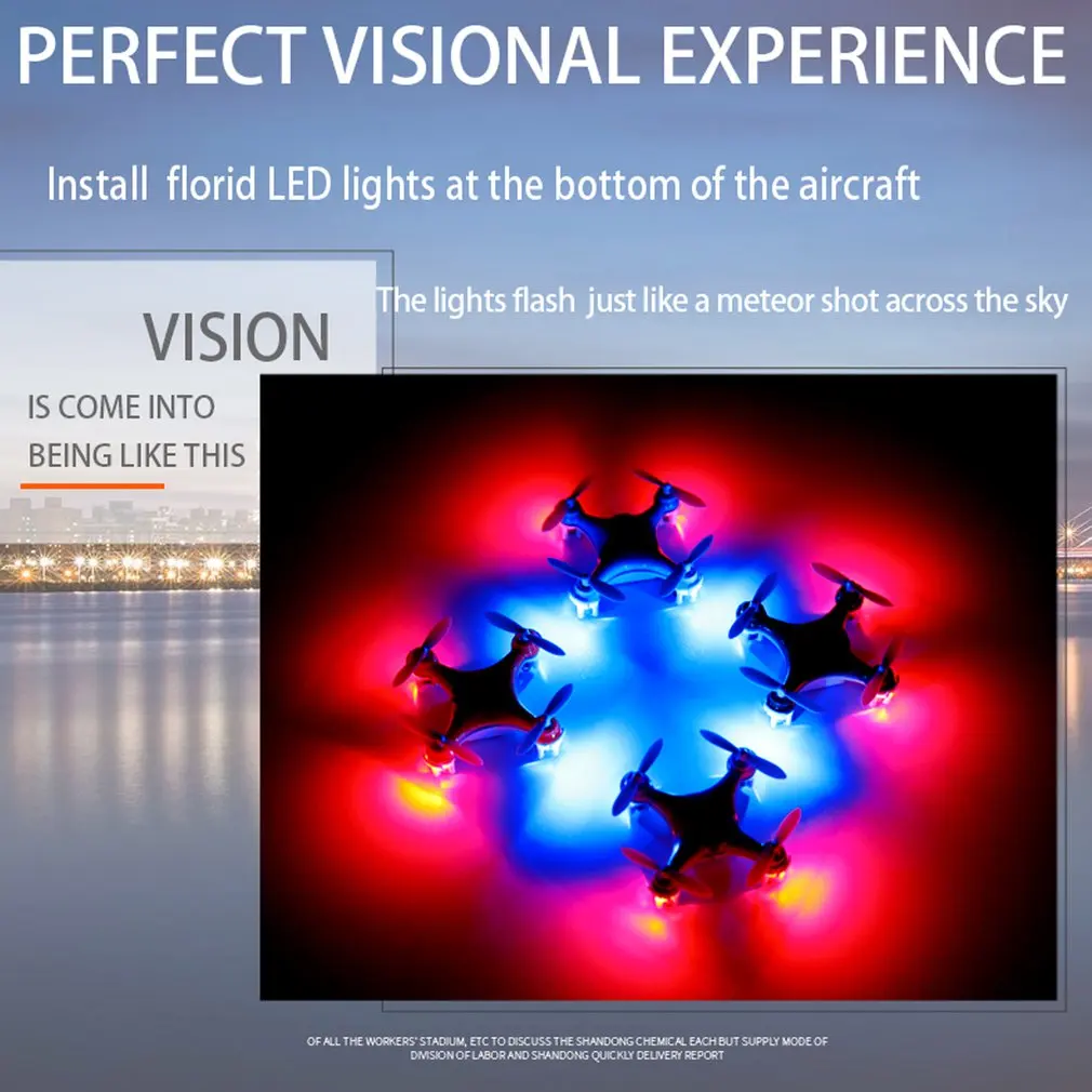 Dron CX-10 Mini RC en vuelo lateral