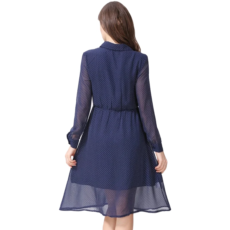 Vestido de lactancia en chifón premamá manga larga - imagen 2