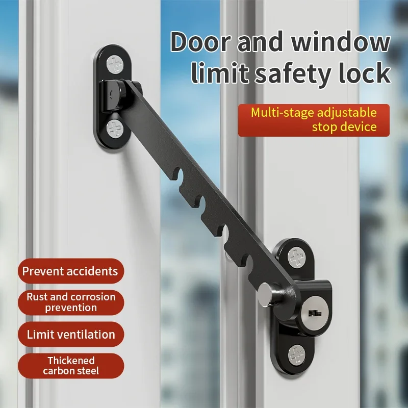 Seguro de ventana infantil ajustable, prevención de caídas - imagen 5