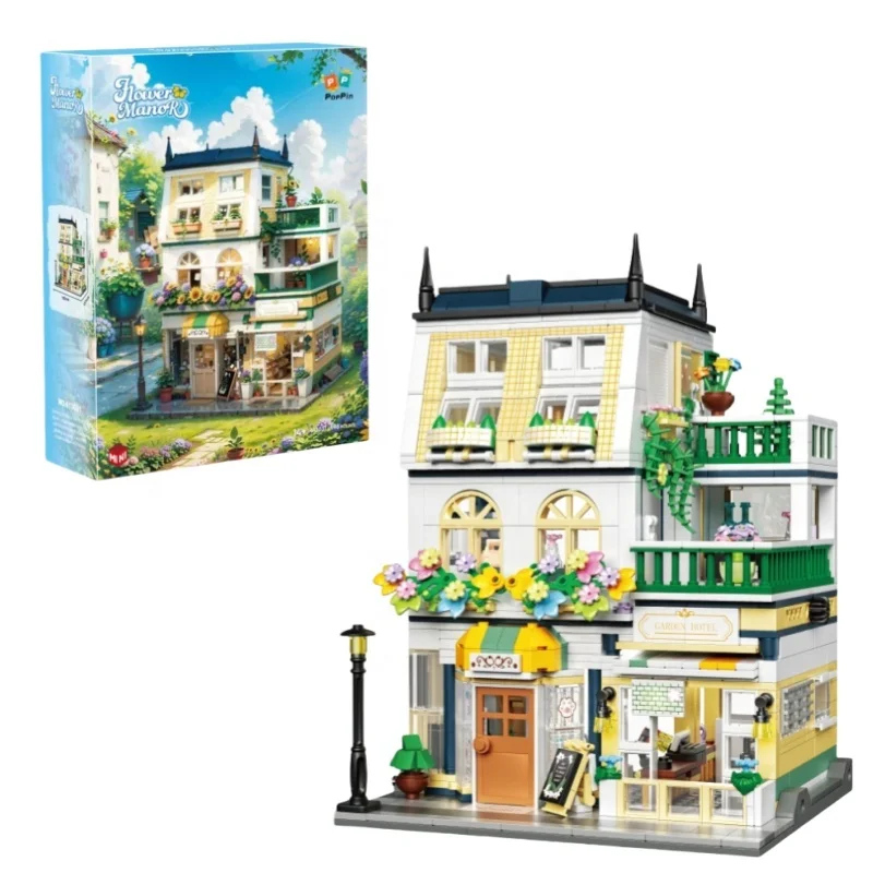 Mini Jardín Hotel: bloques de construcción ciudad con casa - imagen 2