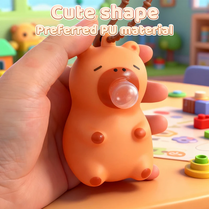 Llavero capibara peluche relajante para niños - imagen 5