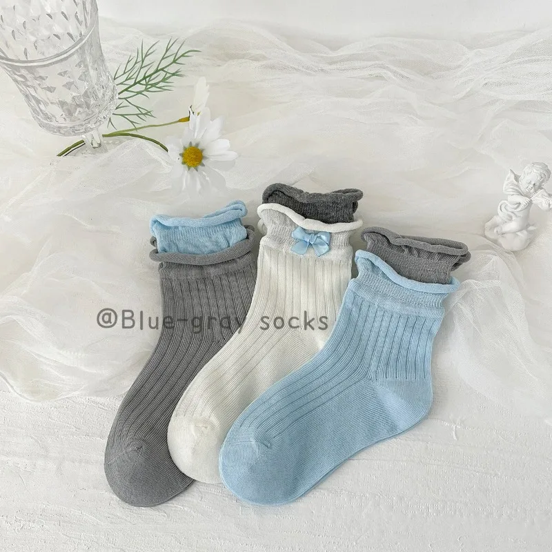 Calcetines con volante para niñas – Algodón transpirable de verano