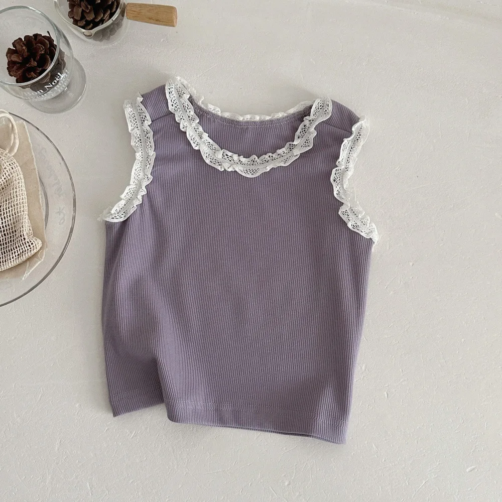 MILANCEL conjunto de verano para bebé con camiseta de encaje y bermudas - imagen 4