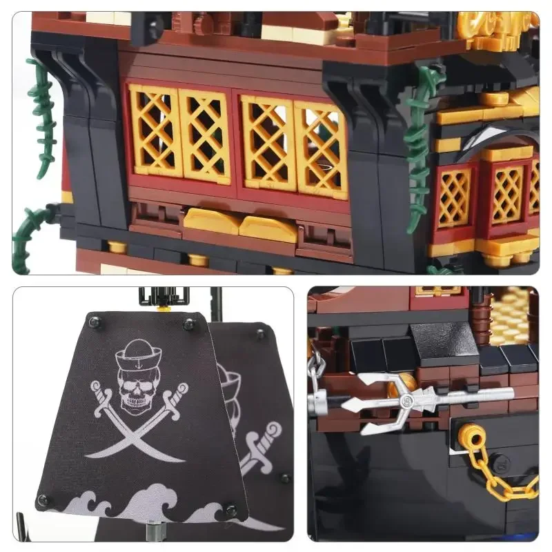 Bloques de barco pirata: velero de construcción para decorar - imagen 3