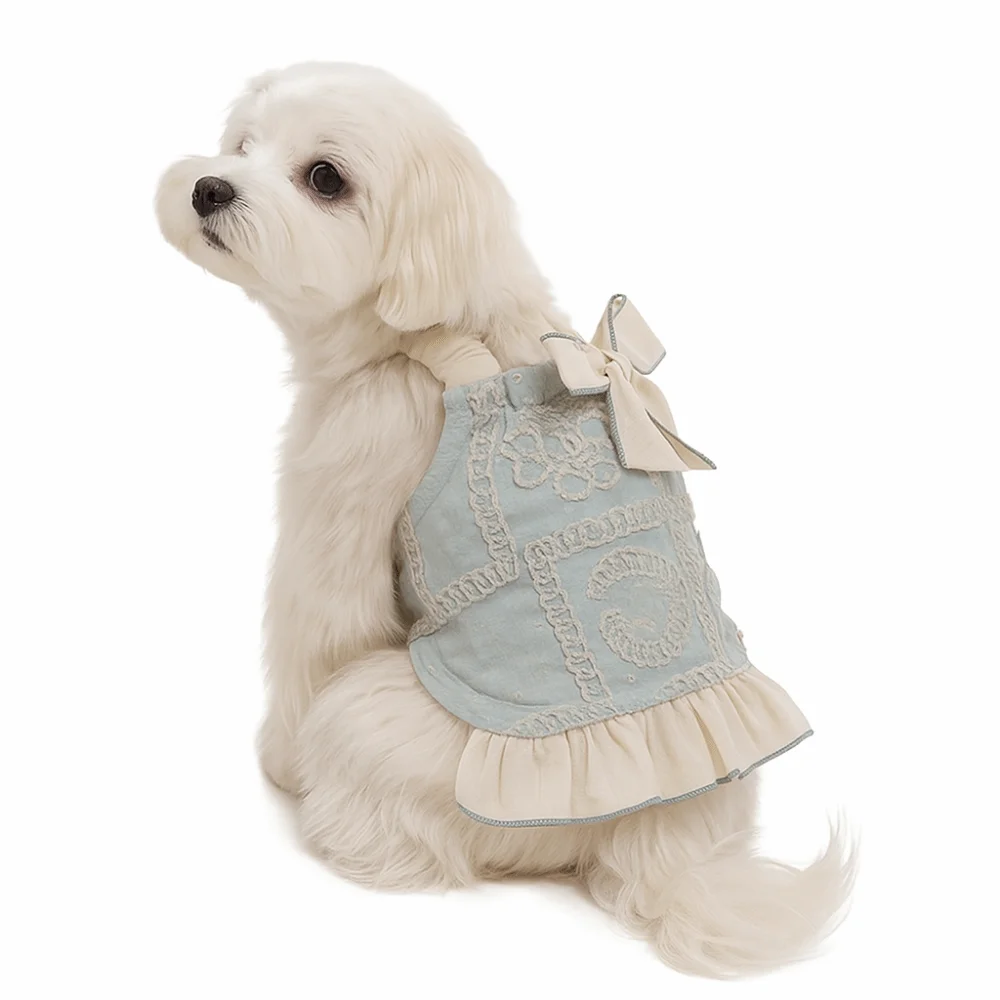 Vestido de princesa para perros chihuahua – lujo veraniego cómodo - imagen 3