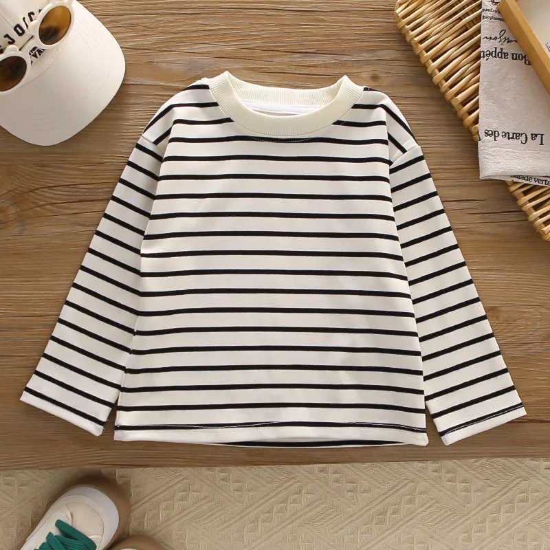 Conjunto de bebé para entretiempo con chaleco capucha, rayas y pantalón - imagen 2