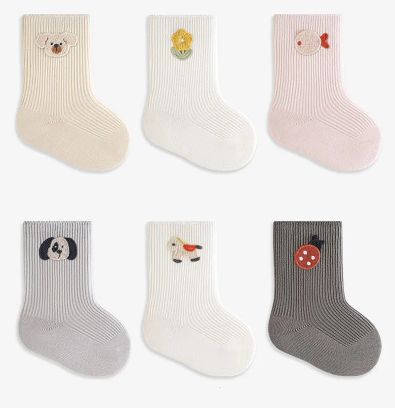 MILANCEL Calcetines de bebé tubo fino con dibujos transpirables - imagen 5