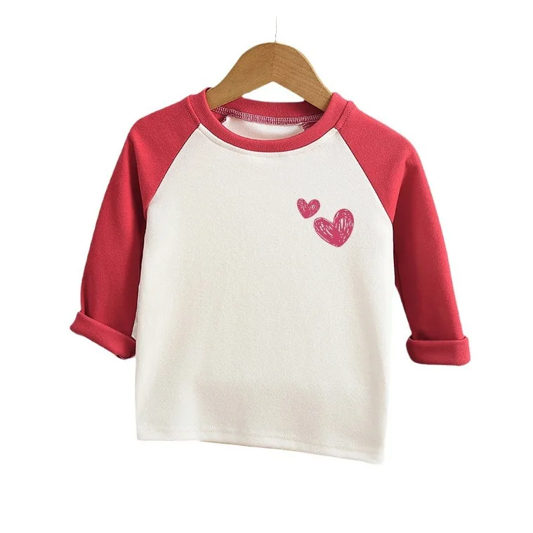 Camiseta manga larga con estampado de corazón para bebé – Otoño - imagen 3