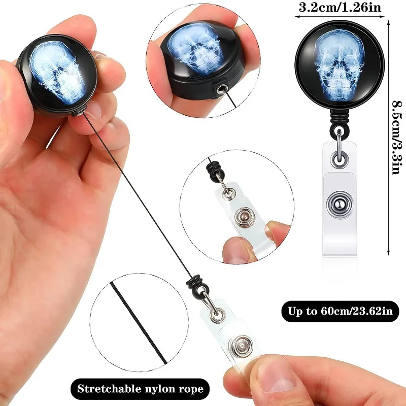 Carrete retráctil insignia para radiología – Sujeción médica cómoda y segura - imagen 5