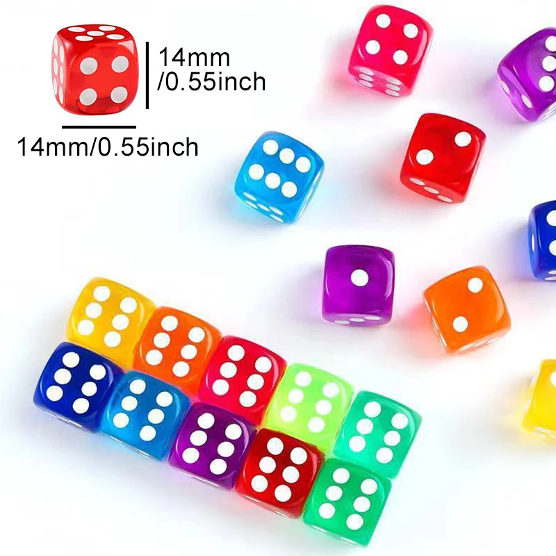 Dados transparentes redondeados para juegos y fiestas infantiles - imagen 5