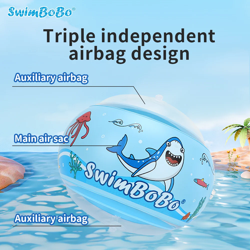 Swimbobo manguitos flotantes para aprendizaje de natación infantil - imagen 2