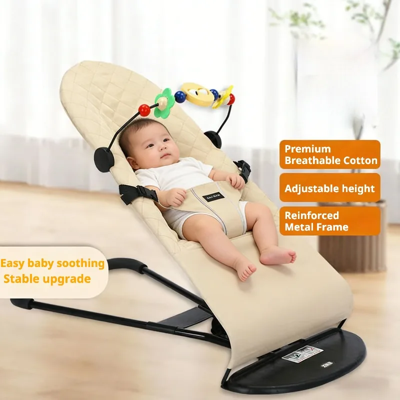 IMBABY Hamaca mecedora plegable para bebé con reclinado regulable