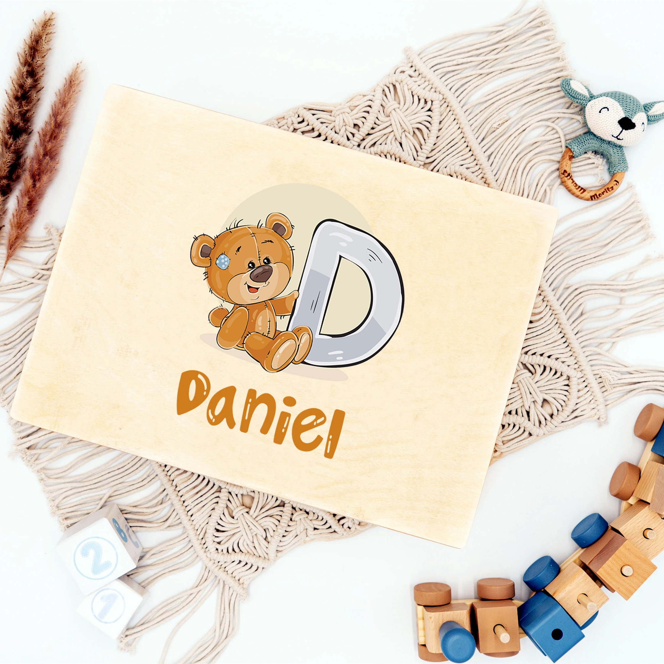 Portal dientes de leche personalizado con nombre – Recuerdo bebé madera - imagen 5