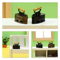 Mini herramienta vintage para casa de muñecas de hierro