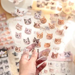 Pegatinas adhesivas de gato para álbum de recortes infantil