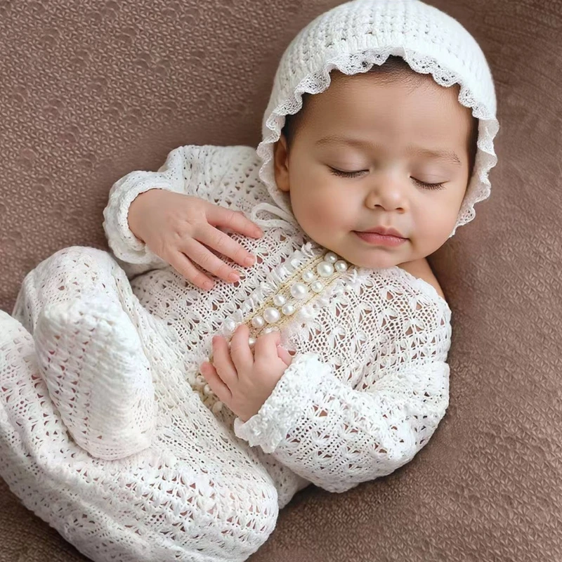 Vestido tul bebé con falda encaje – Fotografía recién nacido - imagen 5