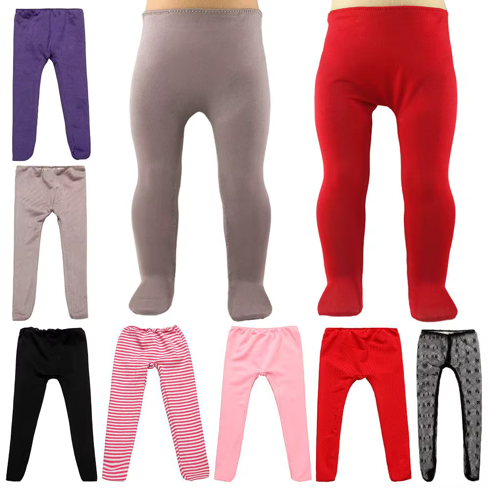 Mallas rayadas y pantimedias para muñeca de 18 pulgadas