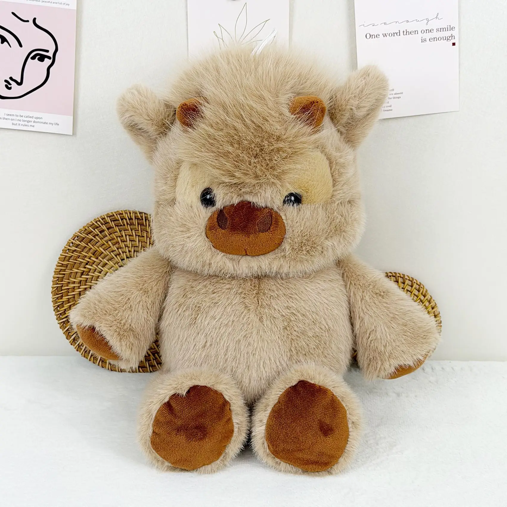 Peluche vaca Highland suave de tela premium, compañero reconfortante - imagen 5