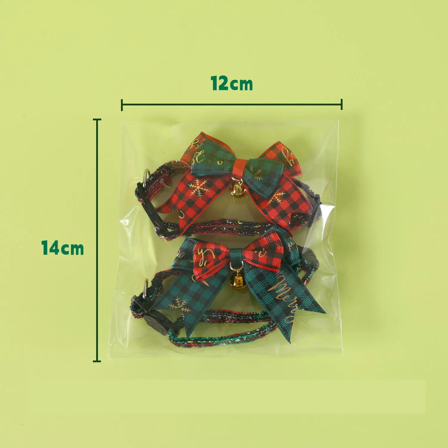 Jingle&Sparkle Collar para mascotas de Navidad ajustable con lazo - imagen 5