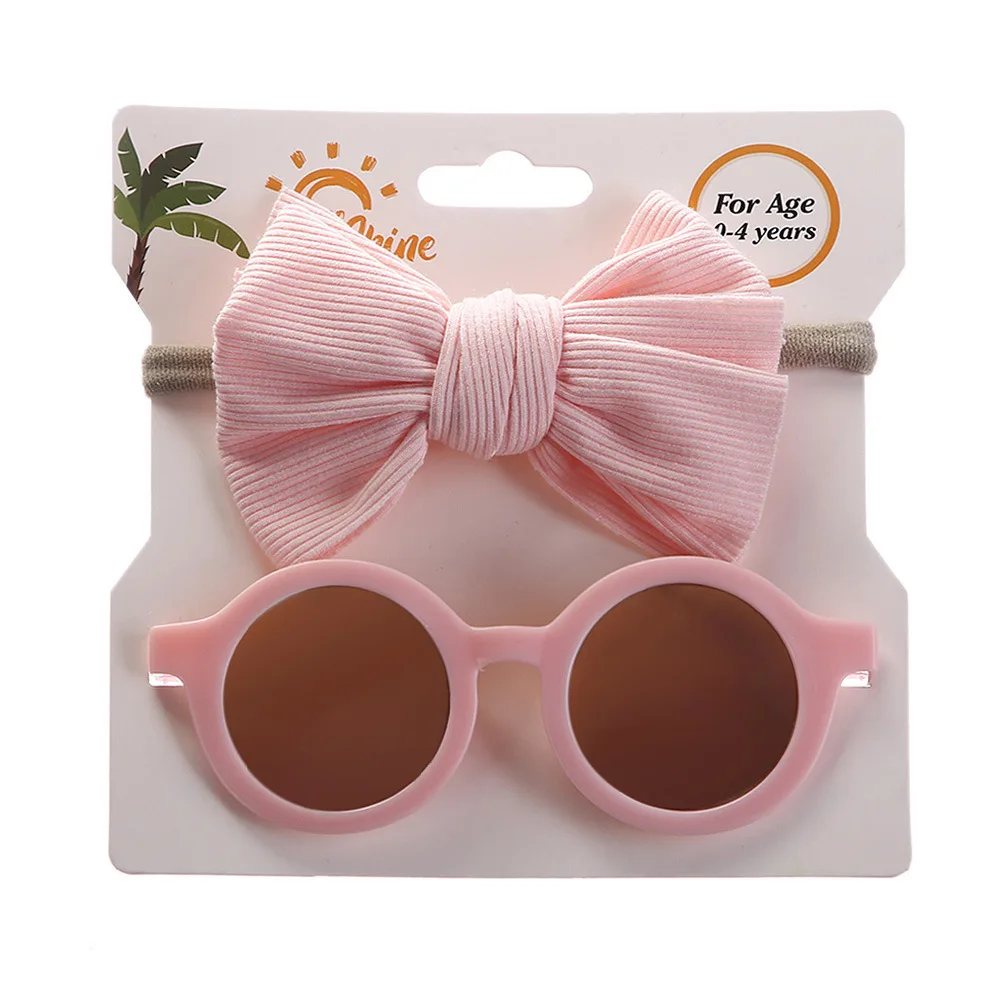Gafas de sol infantiles vintage con protección UV y diadema - imagen 3
