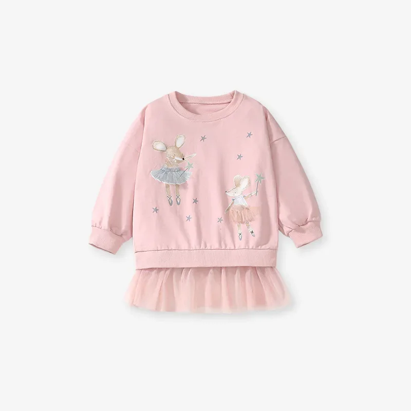 Sudadera con capucha de malla dibujos animados para niñas - imagen 2