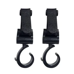 Gancho para cochecito giratorio de velcro resistente multiusos