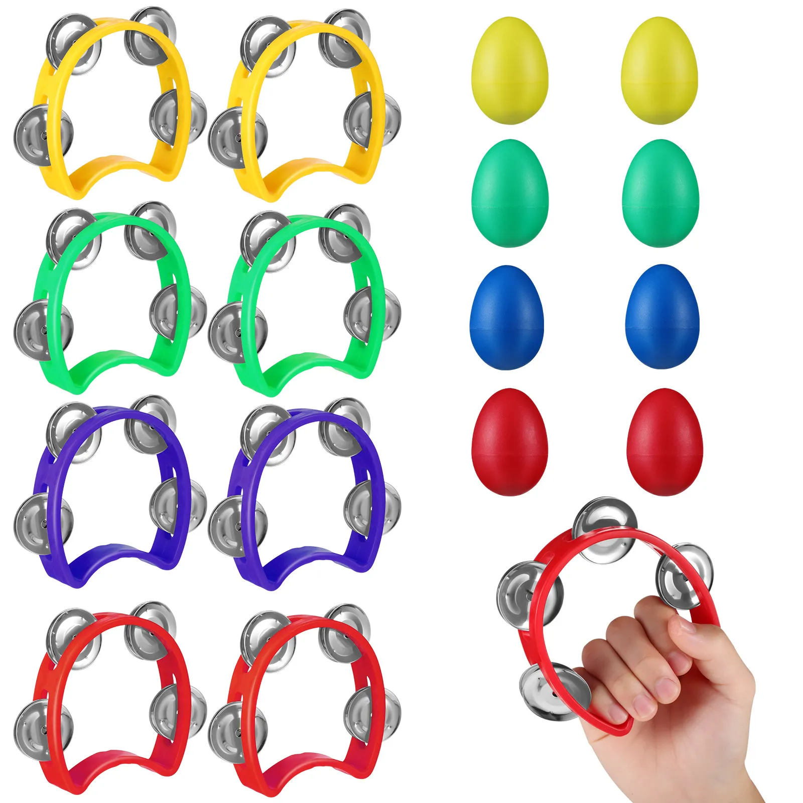 Panderetas de campanas semicirculares de plástico para niños - imagen 4