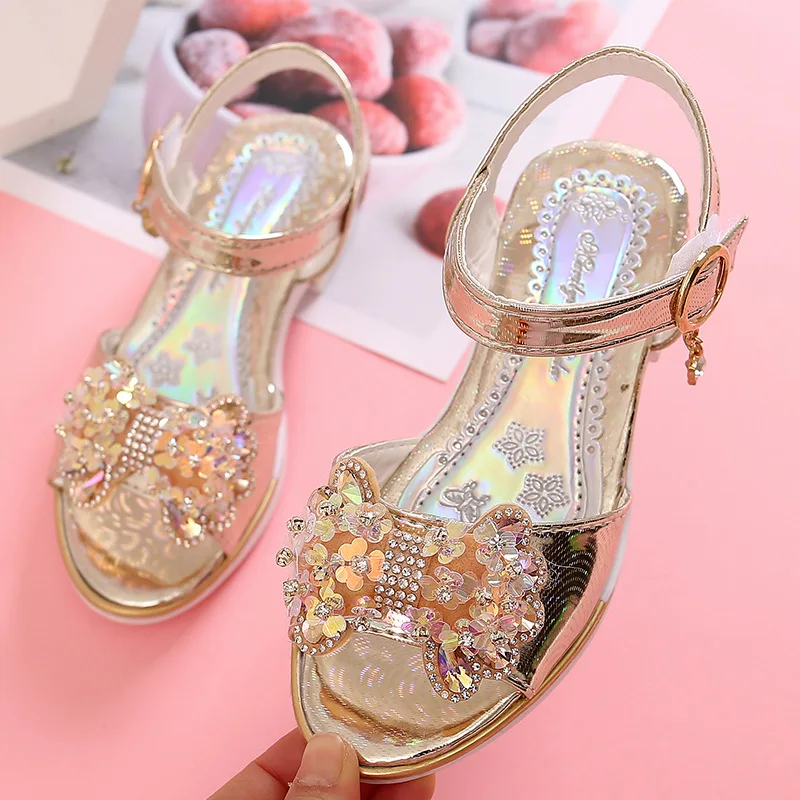 Sandalias de verano para niño con lazo diamante antideslizante - imagen 2