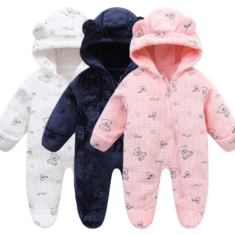 Body bebé recién nacido de franela para niña, conjunto invierno - imagen 5
