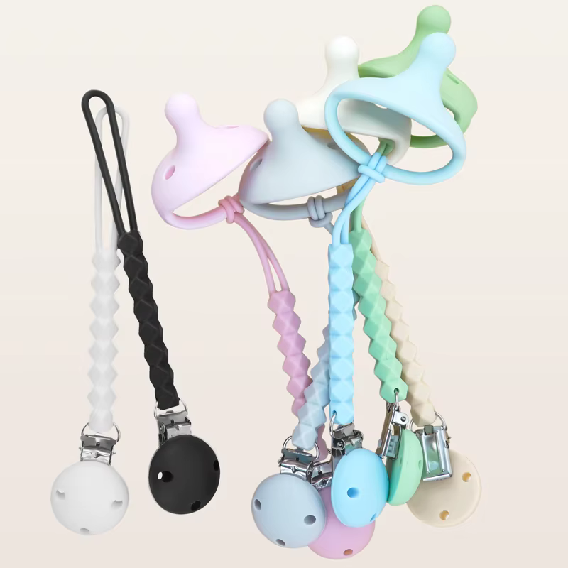 Cadena y clip de silicona para chupete de bebé - imagen 5