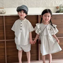 Conjunto verano infantil algodón: camiseta manga corta y shorts
