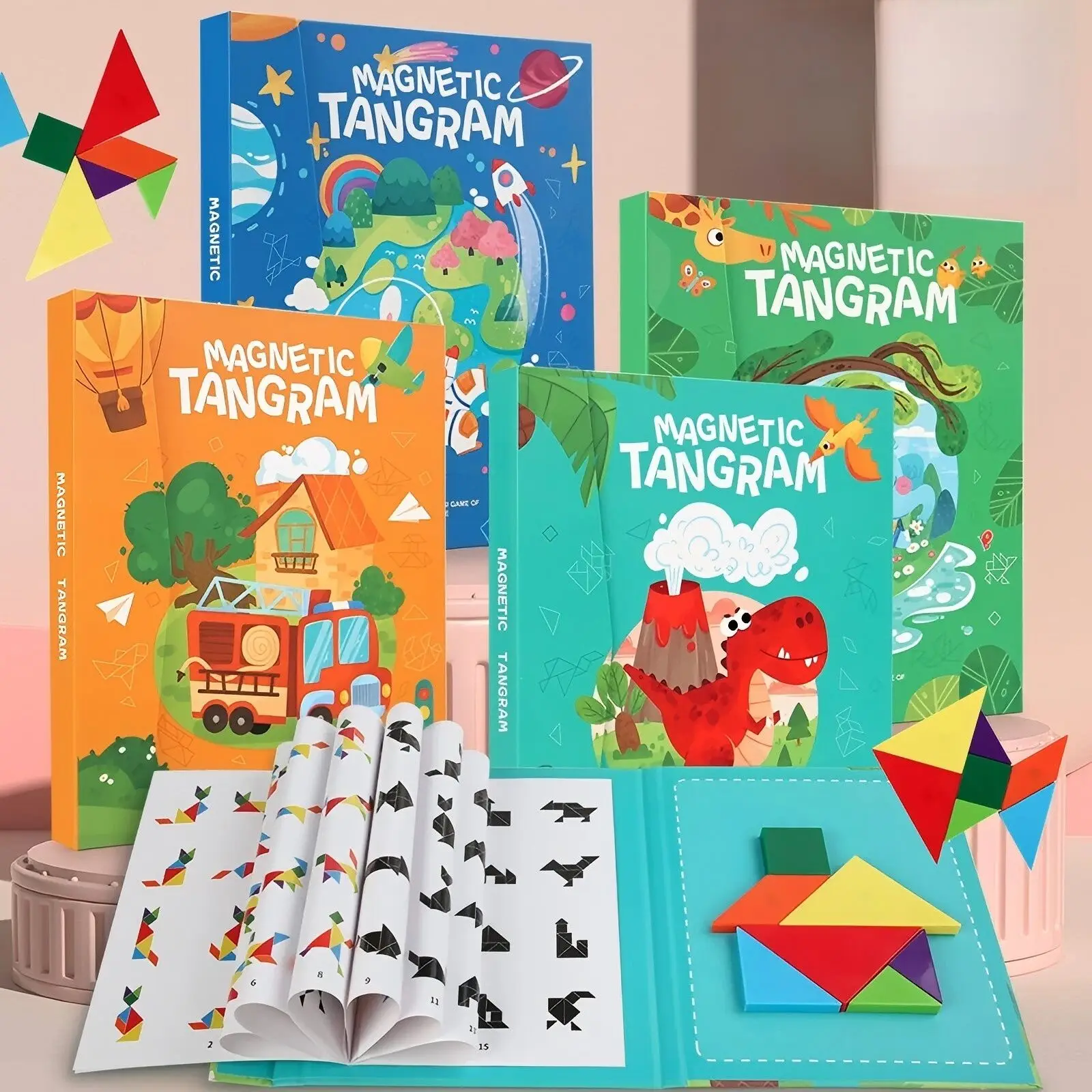 Rompecabezas Tangram magnético 3D educativo Montessori para niños - imagen 4