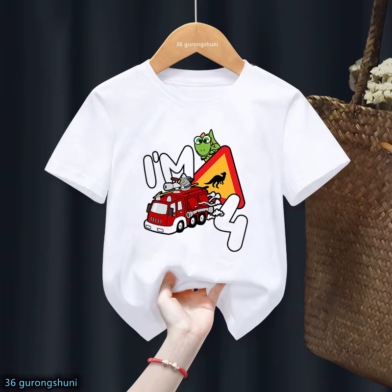 Camiseta bombero infantil – Regalo cumpleaños niños y niñas - imagen 4