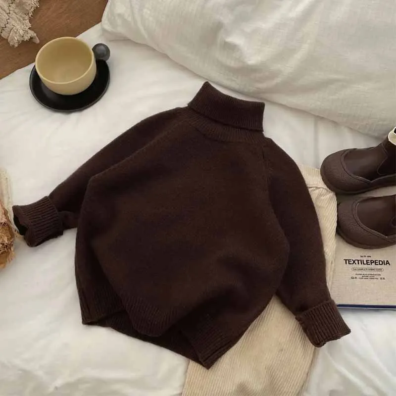 Jersey infantil de cuello alto cálido para invierno, manga larga - imagen 2