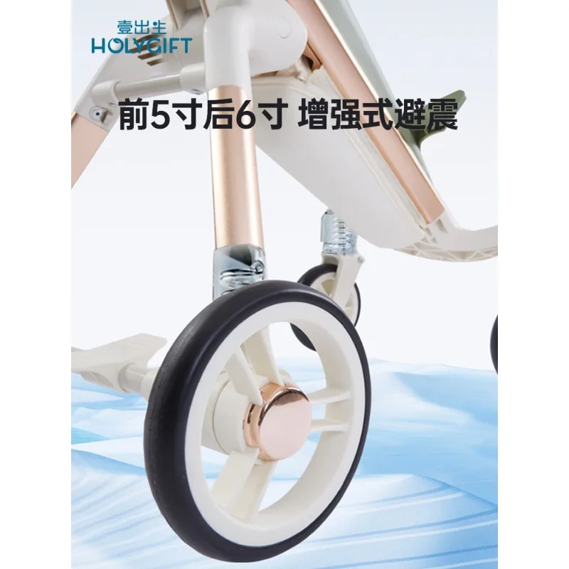 Carrito de bebé reversible reclinable plegado fácil con respaldo - imagen 4