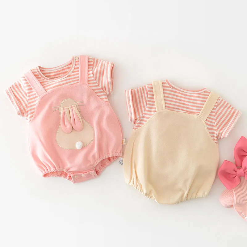 Milangel mono de algodón para niña – conjunto verano - imagen 2