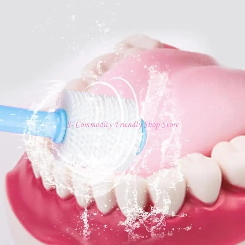 Cepillo de dientes para bebé con cabezal giratorio y cerdas suaves - imagen 2