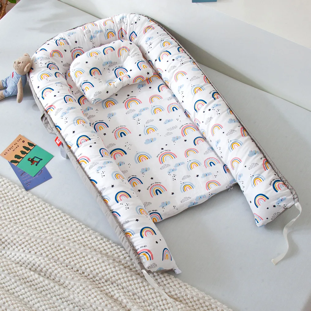 Nido de bebé para dormir con almohada, tumbona portátil