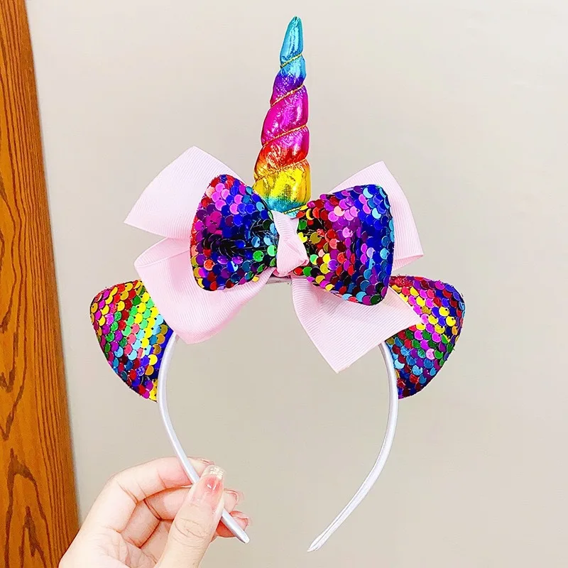 Diadema orejas de unicornio Kawaii – Disfraz infantil para fiestas - imagen 2