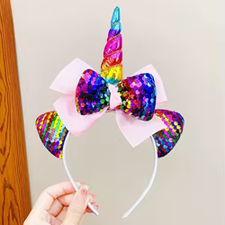 Diadema orejas de unicornio Kawaii – Disfraz infantil para fiestas