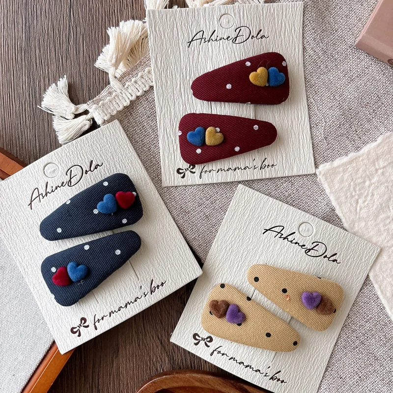 BB Cli Horquillas de terciopelo con lunares para niñas otoño-invierno - imagen 4
