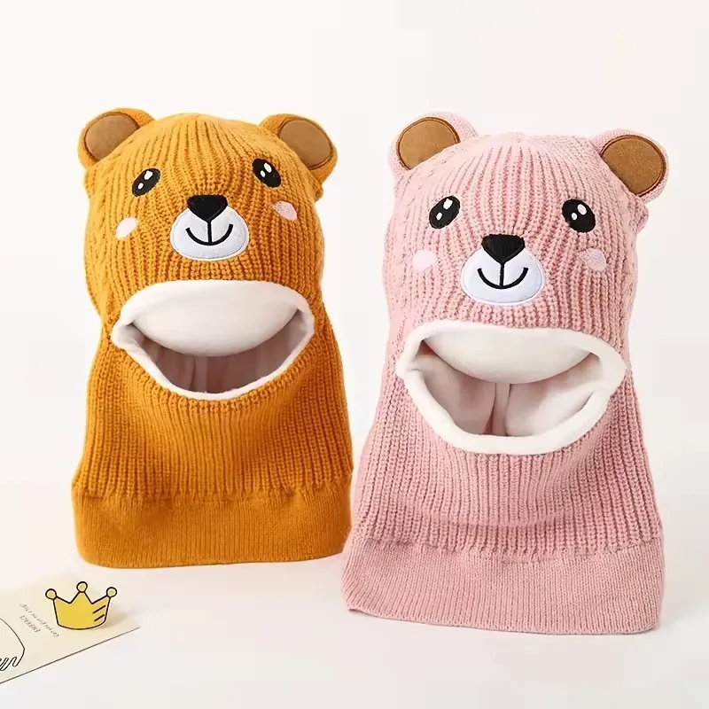 Gorro infantil de punto con orejeras – Forro polar acolchado - imagen 4