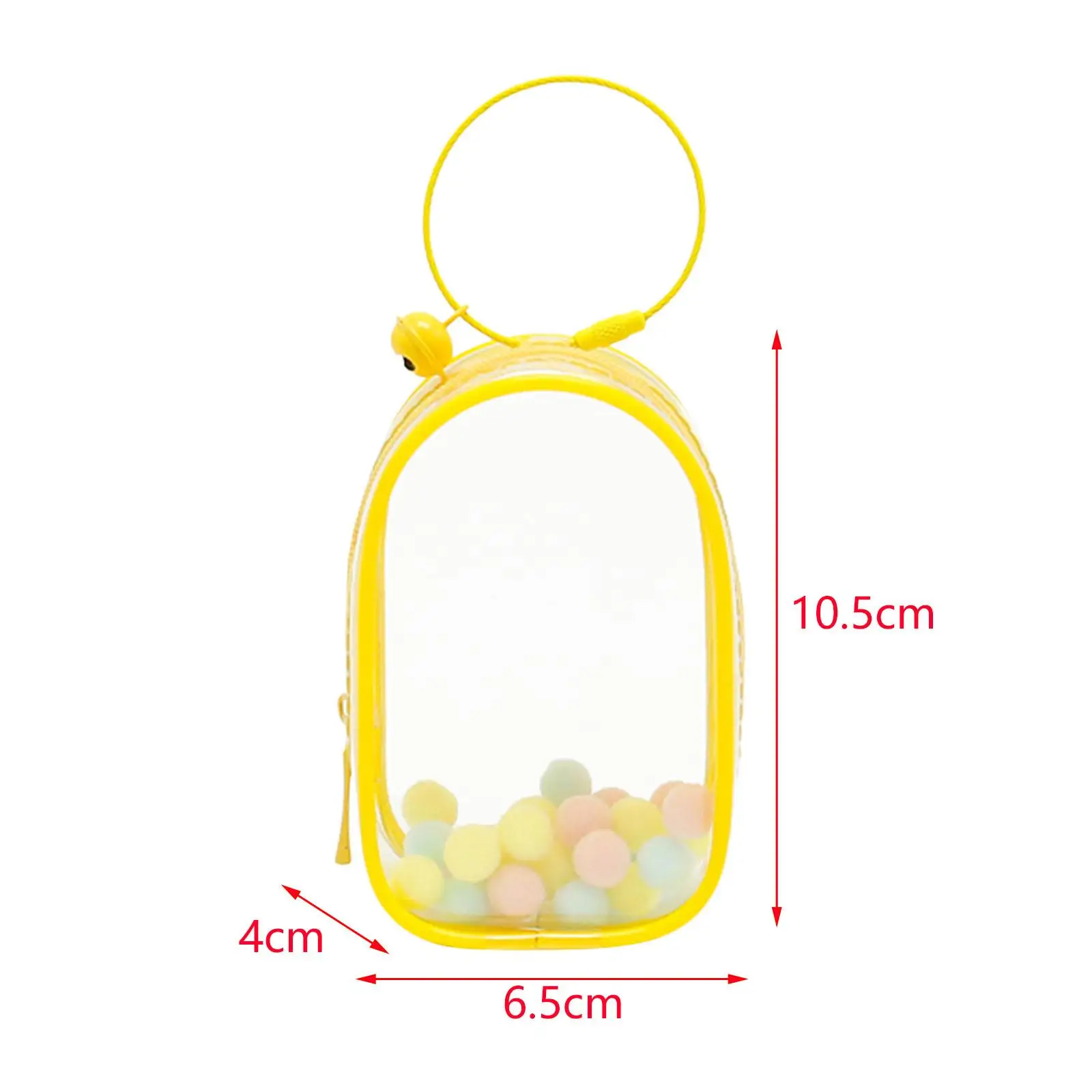Bolso miniatura transparente de PVC con colgante para coleccionables
