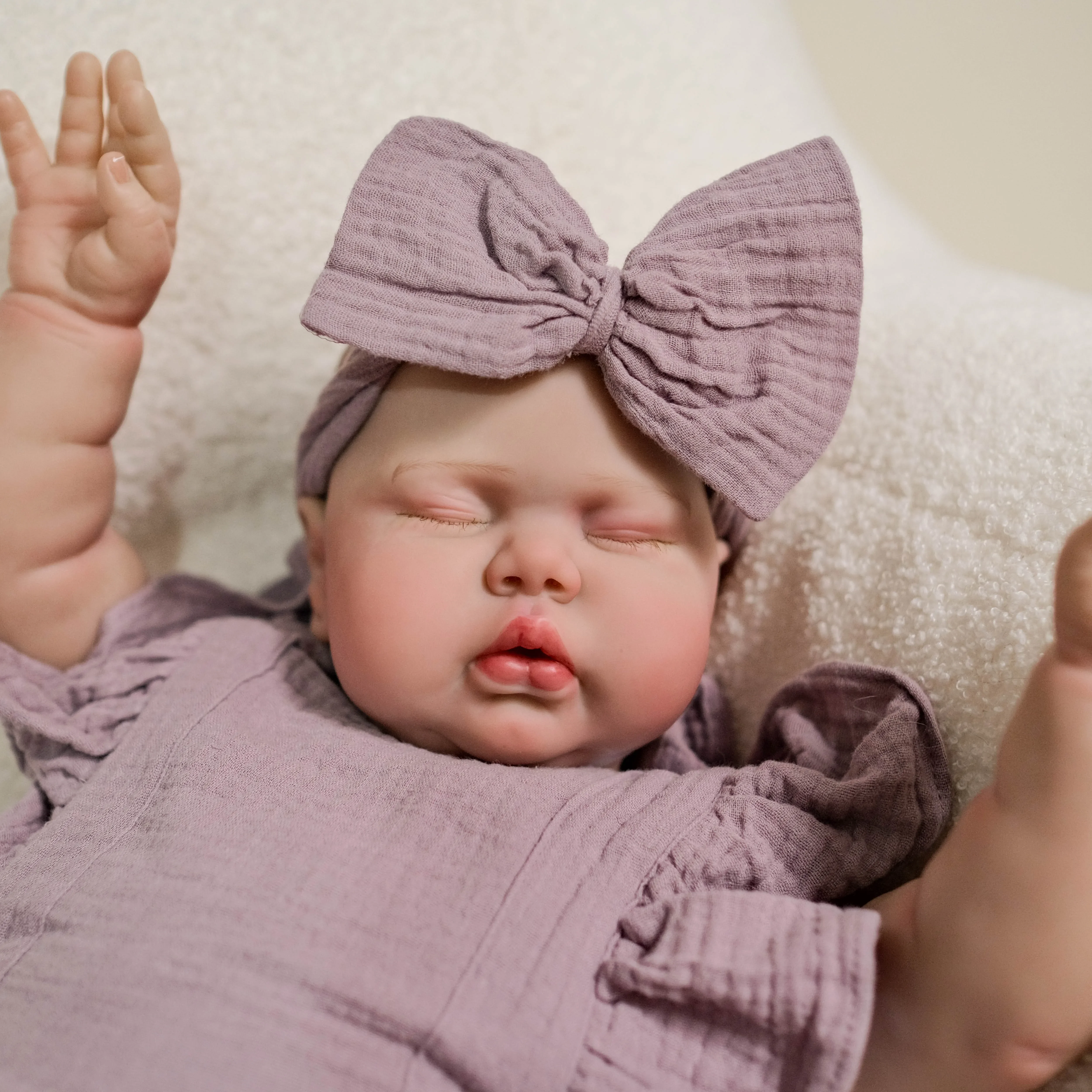 NPK Pickle muñeca Reborn realista durmiendo, pelo peludo - imagen 4
