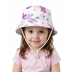 Sombrero de panamá para bebé con visera UV de pescador playa infantil