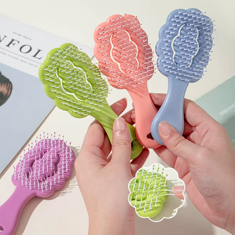 Peine infantil color caramelo – Forma de nube suave para niña - imagen 2