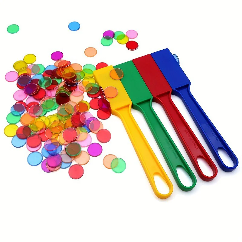 Juegos Montessori magnéticos con fichas de bingo y colores - imagen 4